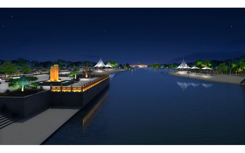 山東德州市齊河大清河景區(qū)夜景亮化照明工程